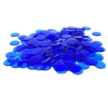 Blue Plastic Bingo Chips - Set of 1,000
