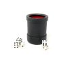 Dice Cup: Vinyl, Vegas-Style with Five 5/8 in. White Dice