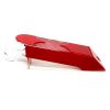 Baccarat Dealing Shoe: 8 Deck Capacity, Red Acrylic with Clear Trim - 21 x 9 x 9 inches