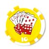 Poker Chips: Royal Flush and Dice Color Inlay Series, 11.5 Gram, $10, Yellow