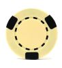 Poker Chips: Crown, 3 Edge Spots, 100% Clay, 10.5 Gram, with Monogram, White