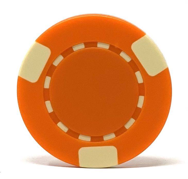 Poker Chips: 3-Edge Spot, 8.5 Gram, Orange main image