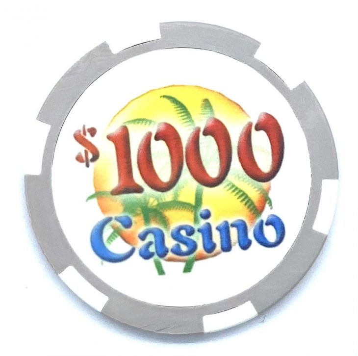 Poker Chips: Ceramic Casino Chips, Pre-Denominated, $1,000 Grey main image