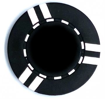 Poker Chips: 6 Stripe, 8.5 Gram, Black