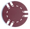 Poker Chips: 6 Stripe, 8.5 Gram, Burgundy