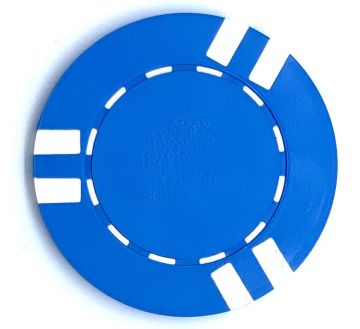 Poker Chips: 6 Stripe, 8.5 Gram, Blue