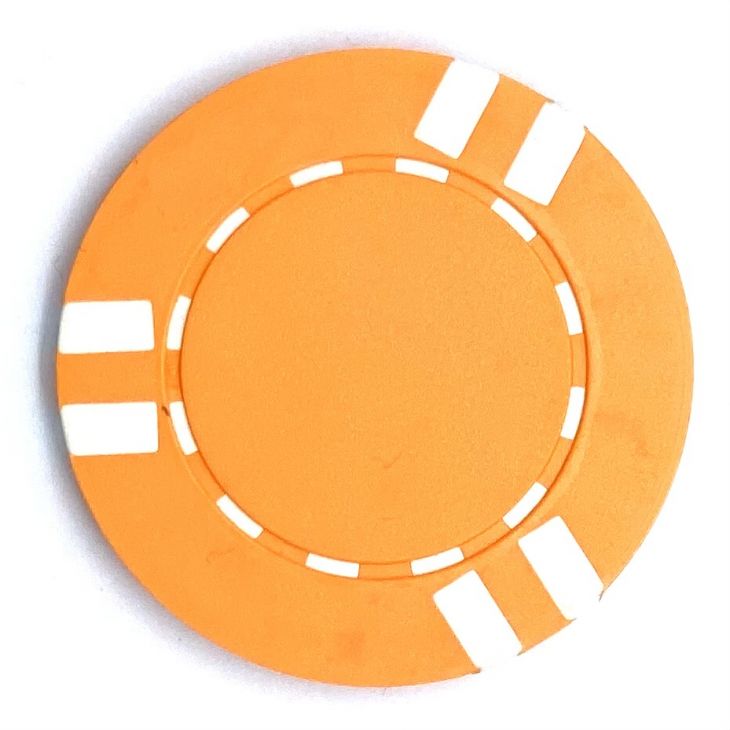 Poker Chips: 6 Stripe, 8.5 Gram, Orange main image
