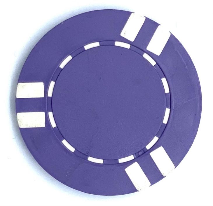 Poker Chips: 6 Stripe, 8.5 Gram, Purple main image