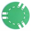 Poker Chips: 6 Stripe, 8.5 Gram, Green with White Stripes