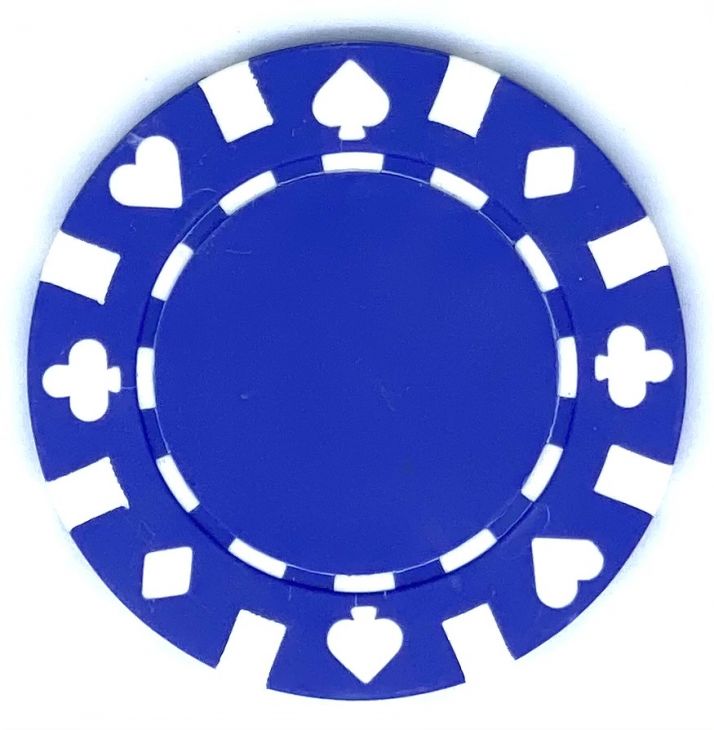 Poker Chips: 13.5 Gram, 8-Stripe Card Suits, Blue main image