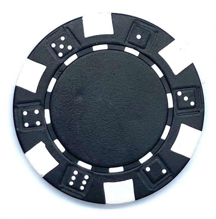 Poker Chips: Dice, 11.5 Gram / Heavy Weight, Black