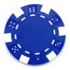 Poker Chips: Dice, 11.5 Gram / Heavy Weight, with Monogram, Blue