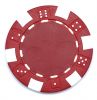 Poker Chips: Dice, 11.5 Gram / Heavy Weight, with Monogram, Red