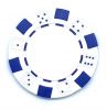 Poker Chips: Dice, 11.5 Gram / Heavy Weight, with Monogram, White