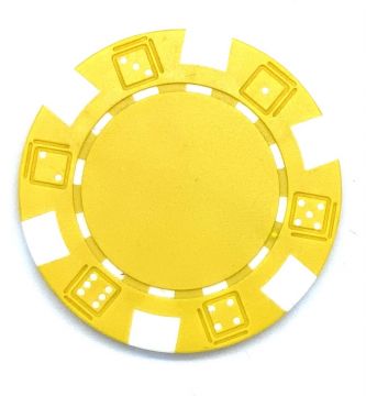Poker Chips: Dice, 11.5 Gram / Heavy Weight, Yellow