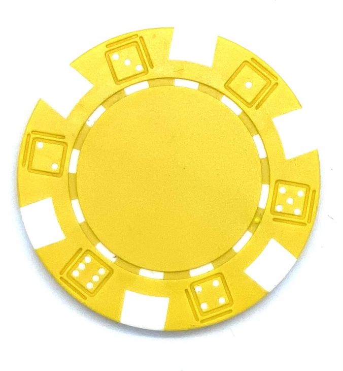 Poker Chips: Dice, 11.5 Gram / Heavy Weight, Yellow main image