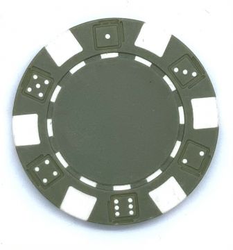 Poker Chips: Dice, 11.5 Gram / Heavy Weight, Gray