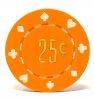 Poker Chips: Card Suits, 11.5 Gram / Heavy Weight, with Monogram, Orange