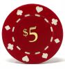 Poker Chips: Card Suits, 11.5 Gram / Heavy Weight, with Monogram, Red