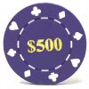 Poker Chips: Card Suits, 11.5 Gram / Heavy Weight, with Monogram, Purple