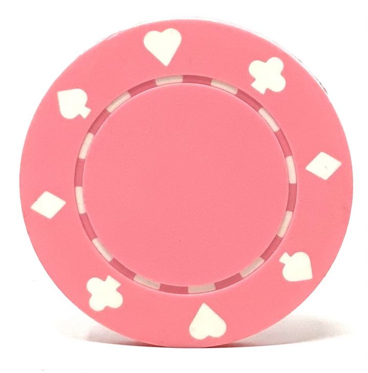 Poker Chips: Card Suits, 11.5 Gram / Heavy Weight, Pink main image