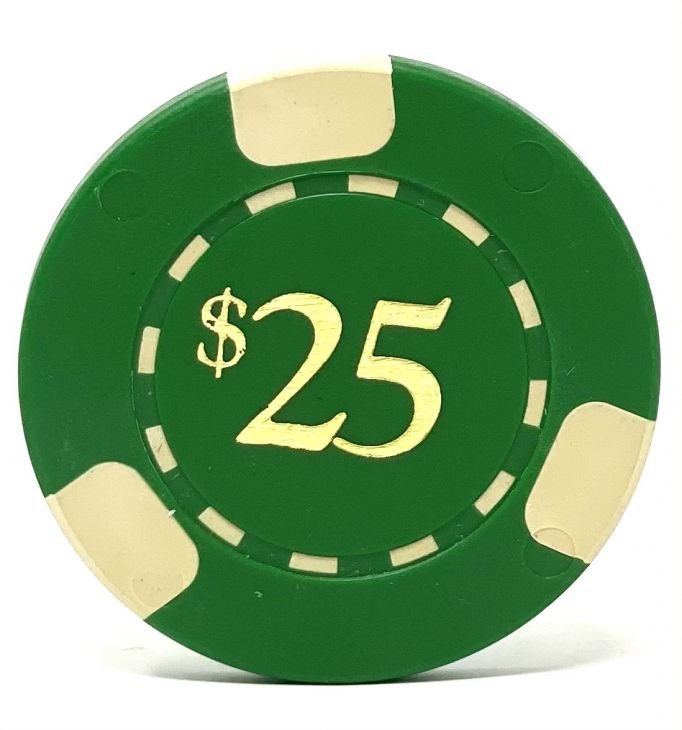 3 Edge Spot 8.5 g Poker Chip - $25 Green main image