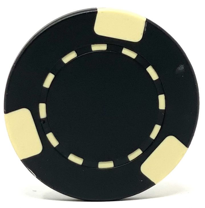 Poker Chips: 3-Edge Spot, 8.5 Gram, Black main image