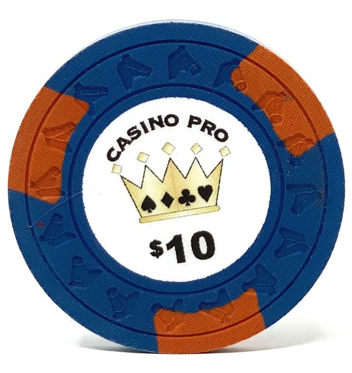 Poker Chips: Horsehead 'Casino Pro', 3 Edge Spots, Vinyl Insert, 100% Clay Protected, Pre-Denominate main image