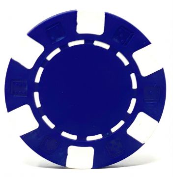 Poker Chips: Crown, 6 Edge Spots, 100% Clay, 10.5 Gram, with Monogram, Purple