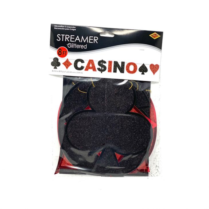 Glitter Casino Streamer 8.5" x 8" main image