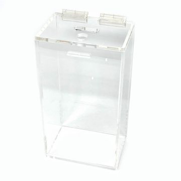 Toke Box: Clear Lucite with Bracket, 5.5 in. x 3.25 in. x 10 in.