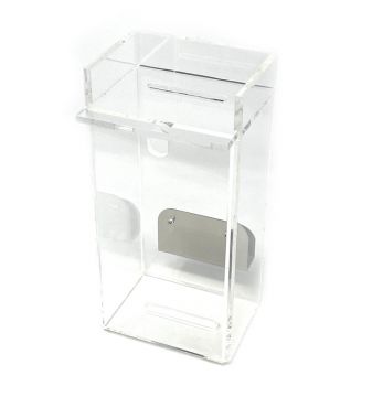 Toke Box: Clear Lucite with Lock and Key , 5.5 in. x 3.25 in. x 10 in.