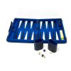 Backgammon Set: Designer Backgammon Set, Velour, Blue, 11 in x 8 in.