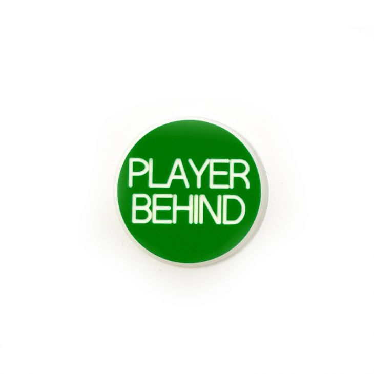 Lammer Button: Player Behind, 1-1/4 in. Diameter main image