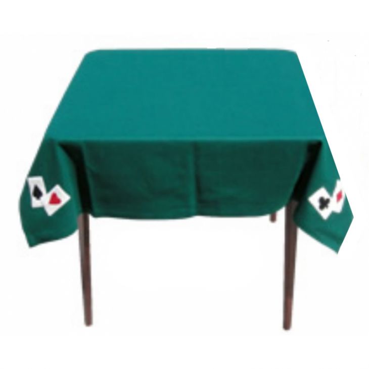Bridge Table Cover, Wool-Nylon, Design #01 - 2-Card Heart and Spade, Burgundy main image