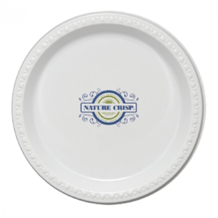 9" Plastic Plate: White main image