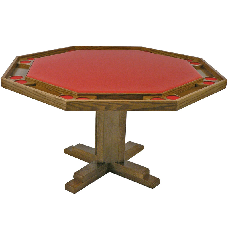 Poker Table: Octagonal Poker Table with Pedestal Base, 52 in. Diameter ...