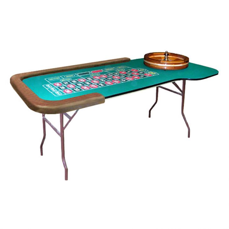 Roulette Table: 7 Foot, 30 Inch Tall Roulette Table with Folding Metal Legs main image