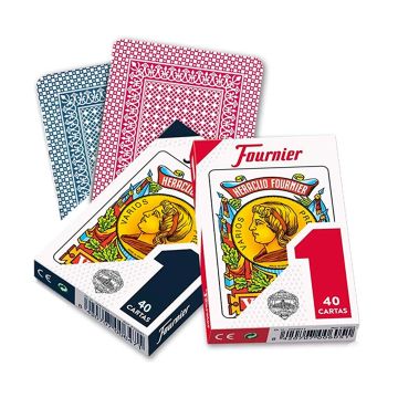 Spanish Playing Cards: Single Deck, 40 Cards in Tuckbox with red/blue backs