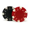 Dice Poker Chips - 25 Red and 25 Black Chips