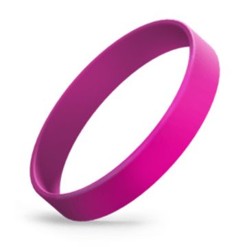 Bright Pink 1/2" Silicone Wristband
