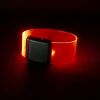 LED Light Up 1" Wrist Band with Magnetic Clasp - Red