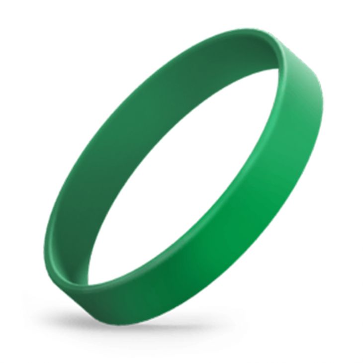 Green 1/2" Silicone Wristband main image