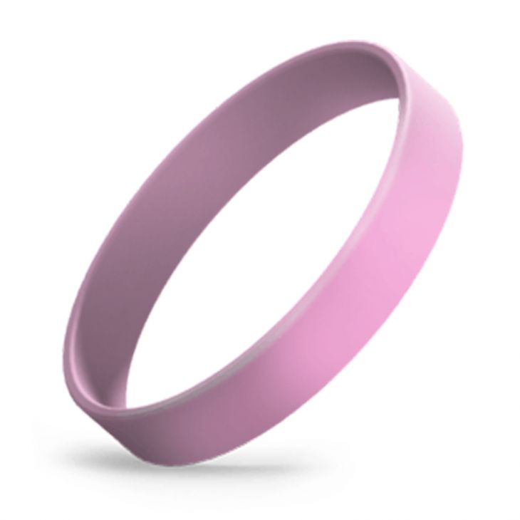 Pink 1/2" Silicone Wristband main image