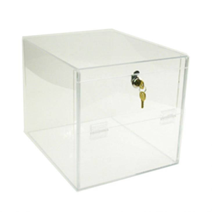 Acrylic Box: Clear Acrylic Box with Lock main image