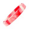 Red and White Swirl 1/2" Silicone Wristband