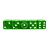 Ring Eye Casino Dice: 3/4 in. Green Las Vegas 1998 Dice with Serial Nos. (Stick of 5)