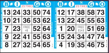 2 on Horizontal Bingo Paper - 4,500 Sheets per Case main image