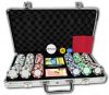 6 Stripe Poker Chip Set with 300 Chips