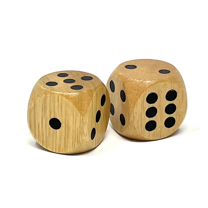 Wooden Dice 1" round cormer main image